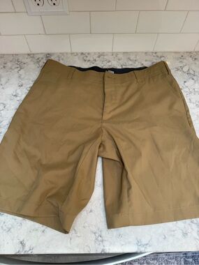bcg Tan Flat-Front Men's Shorts